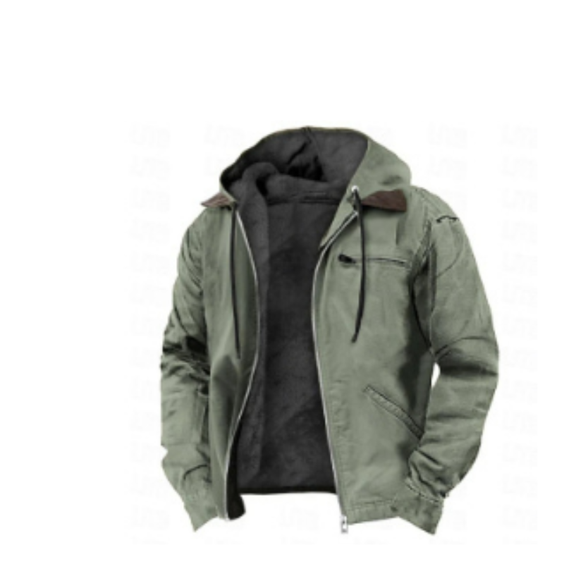 Warm and thick winter jacket with hood for men | Outdoor jacket with soft inner lining