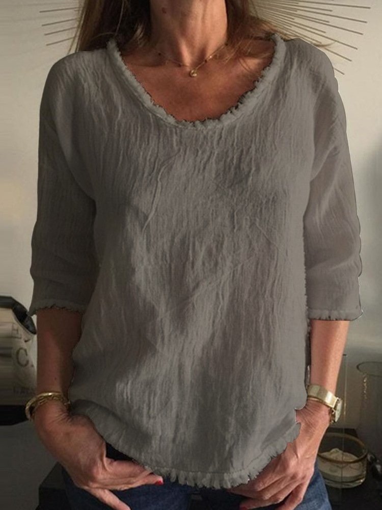 T-shirt décontracté en lin - Charleigh
