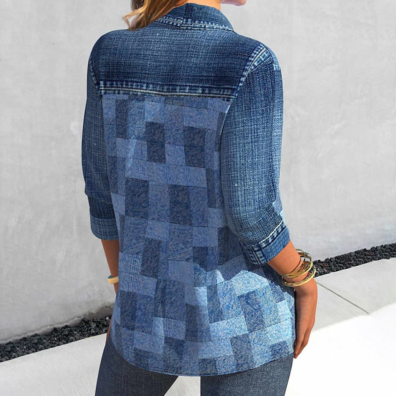 Classic Plaid Women's Shirt in Vintage Style