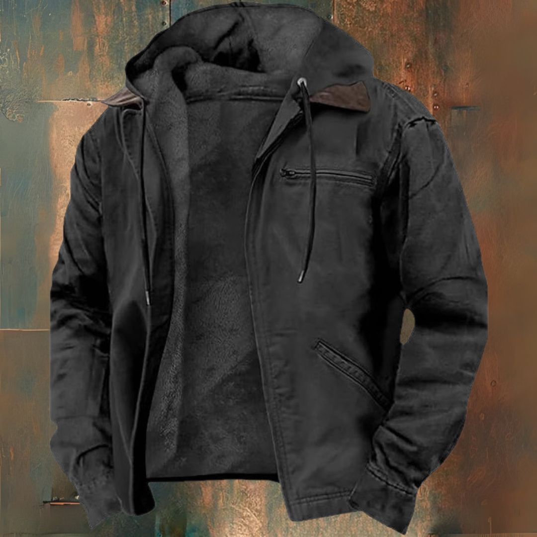 Veste d'hiver homme style rétro avec doublure chaude