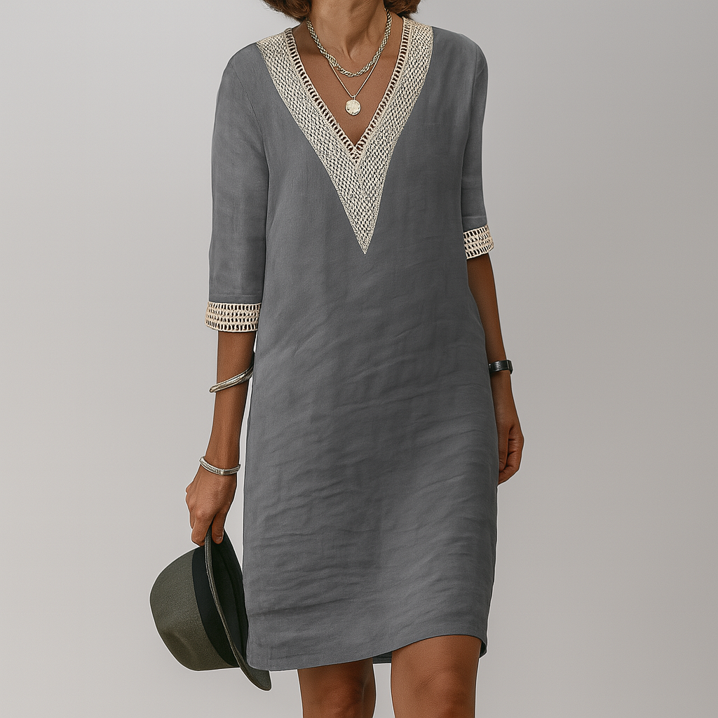 Stylish linen summer dress for women