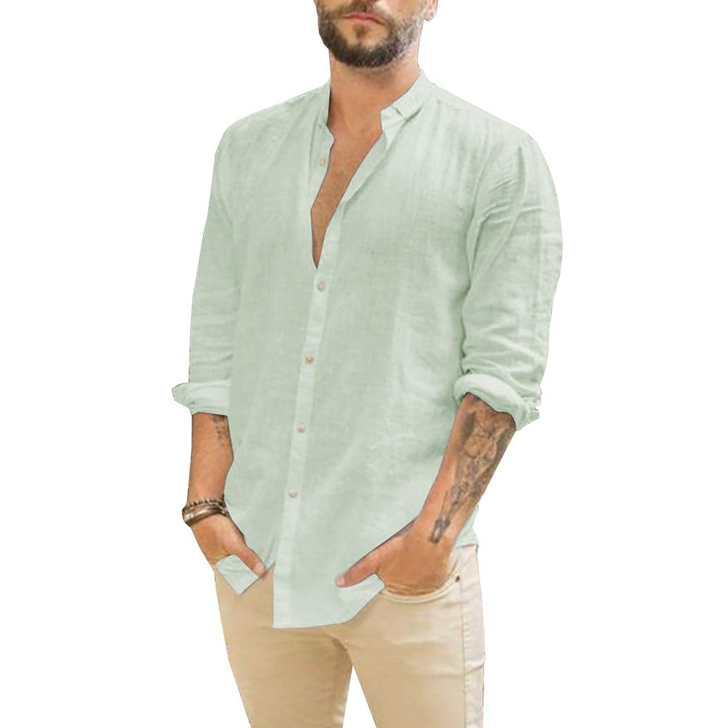 Damian | Chemise homme en lin uni