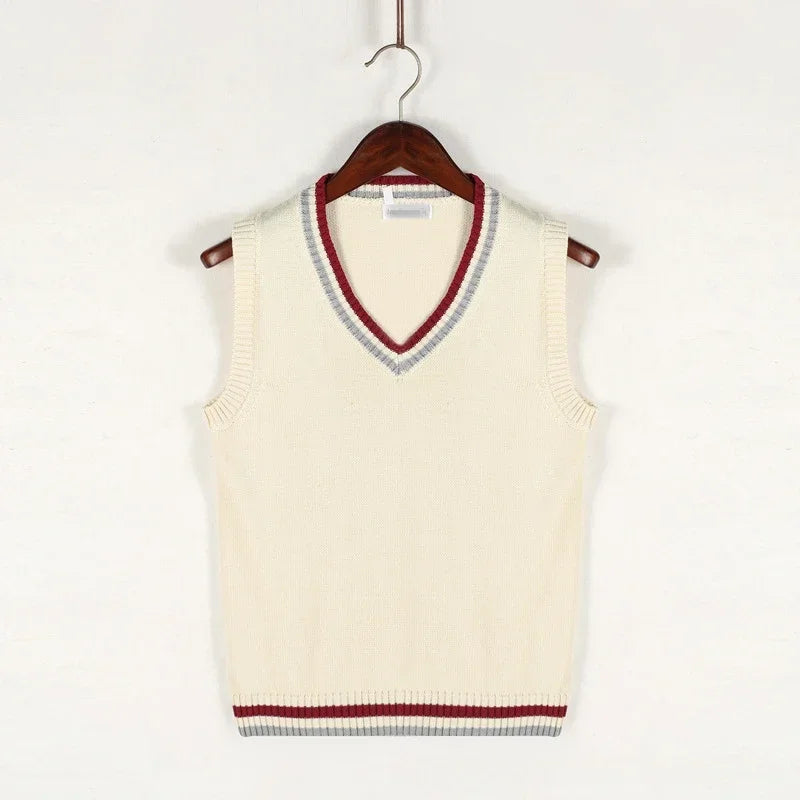 Christof - Men's Sleeveless V-Neck Knit Sweater