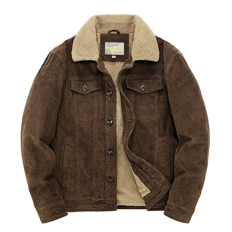 Noah | Ribbed Velour Jacket | Thermal Comfort | Sherpa Lining