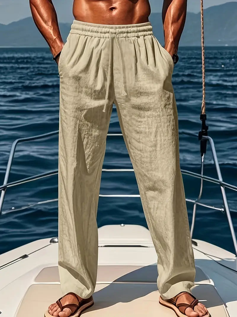 Wide-cut men's linen pants | Airy summer pants with classic style