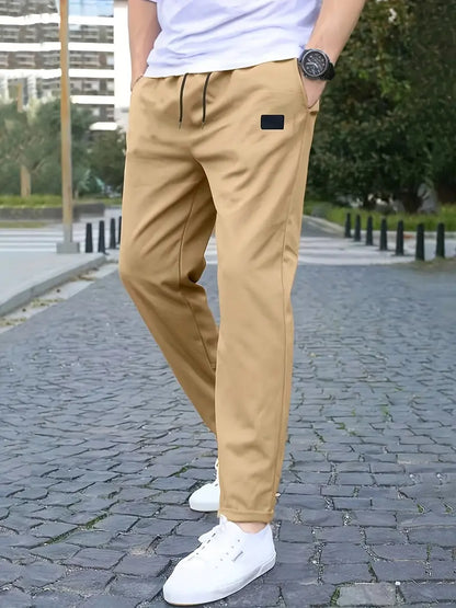 Pantalon de jogging stretch à la mode, sportif, avec cordon de serrage et taille décontractée