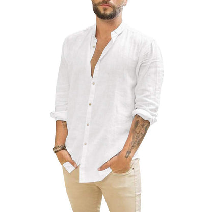Damian | Men's Solid Linen Shirt