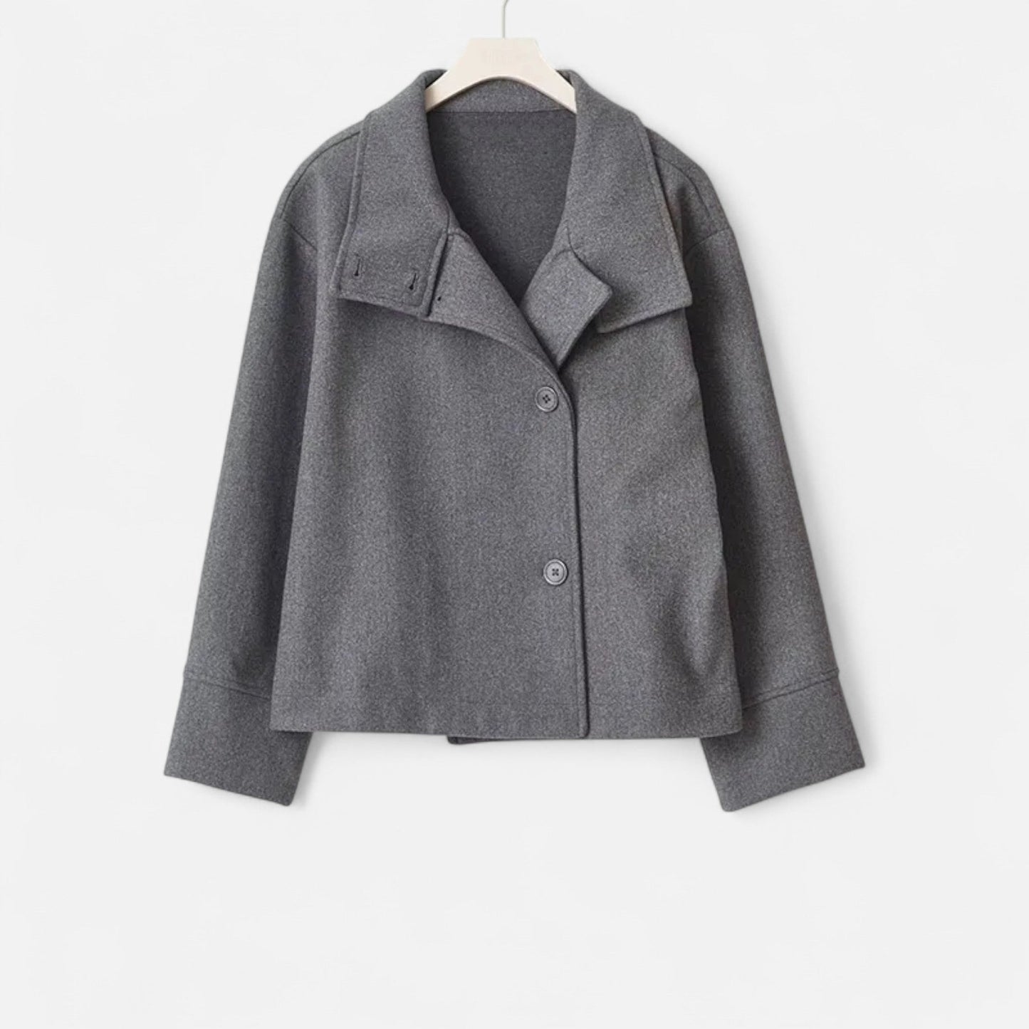 Manteau court femme col montant chic