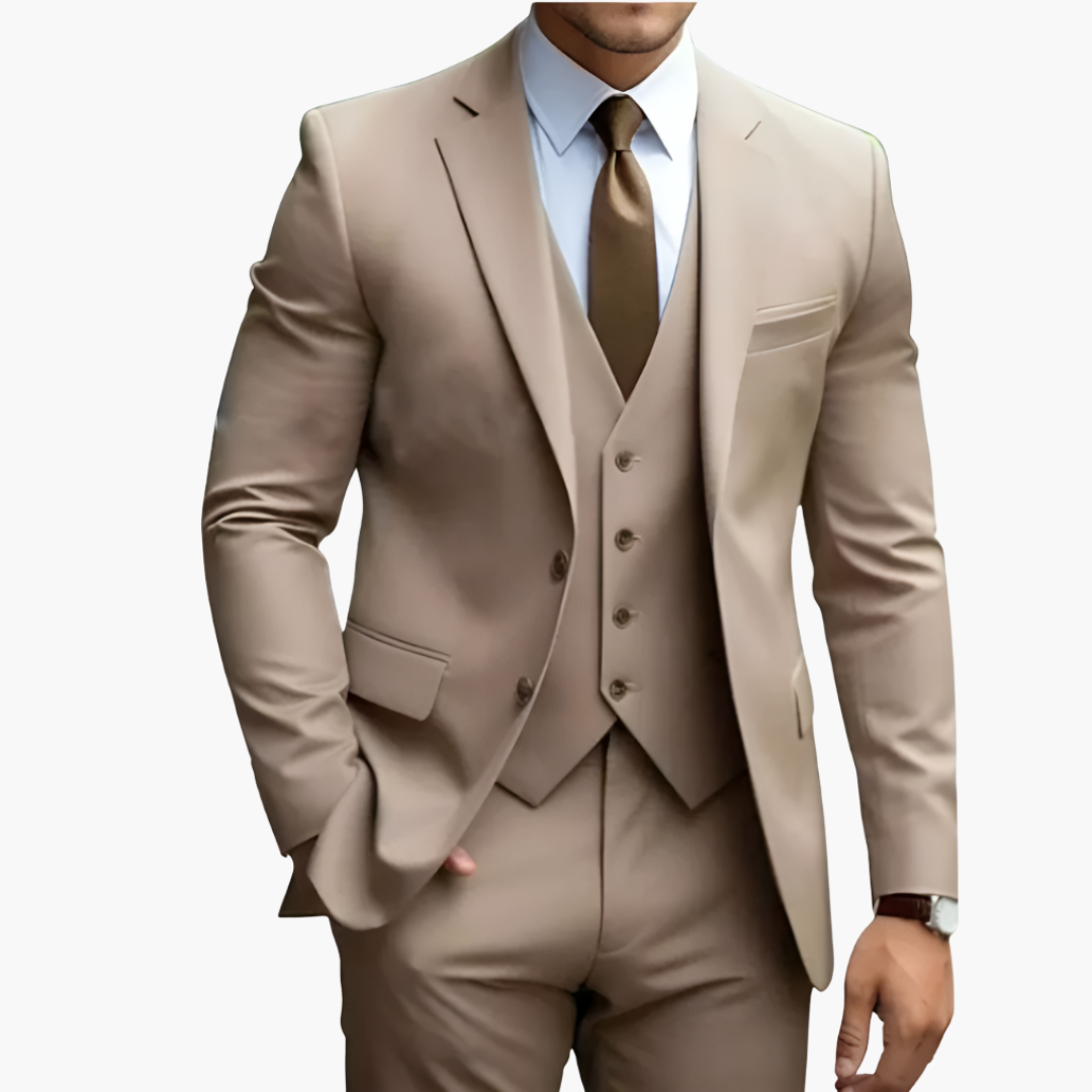 Costume élégant pour hommes avec veste, gilet et pantalon