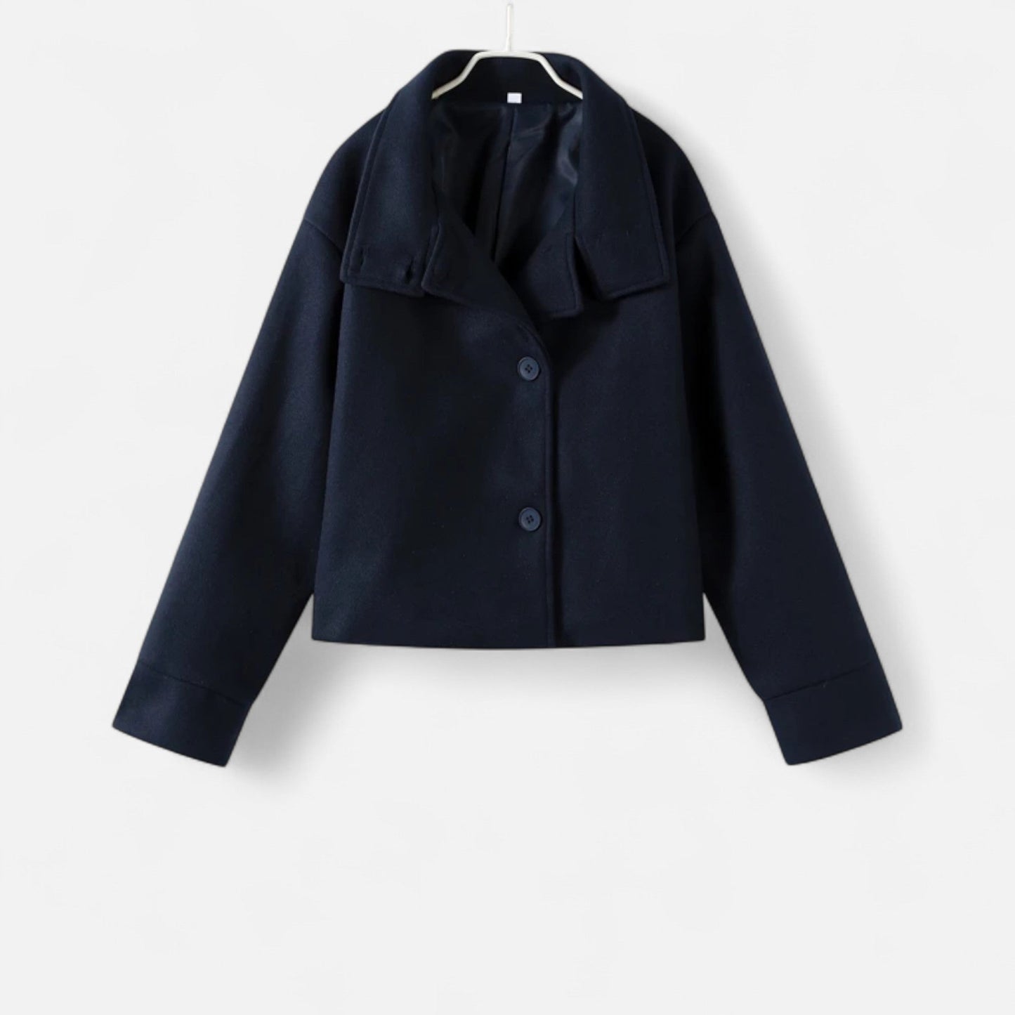 Manteau court femme col montant chic