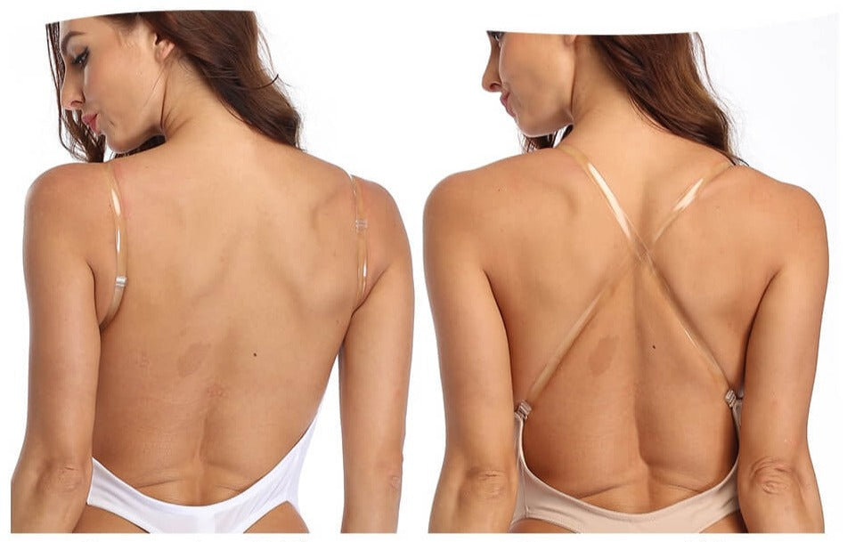 Backless body shaper with deep V-neck for seamless elegance
