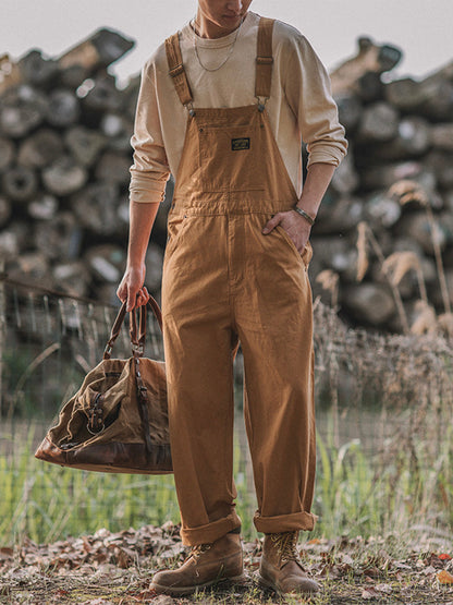 Unisex Vintage-Style Canvas Overall
