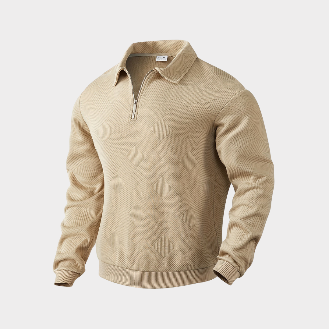Koen | Pull premium élégant à fermeture éclair quart pour hommes