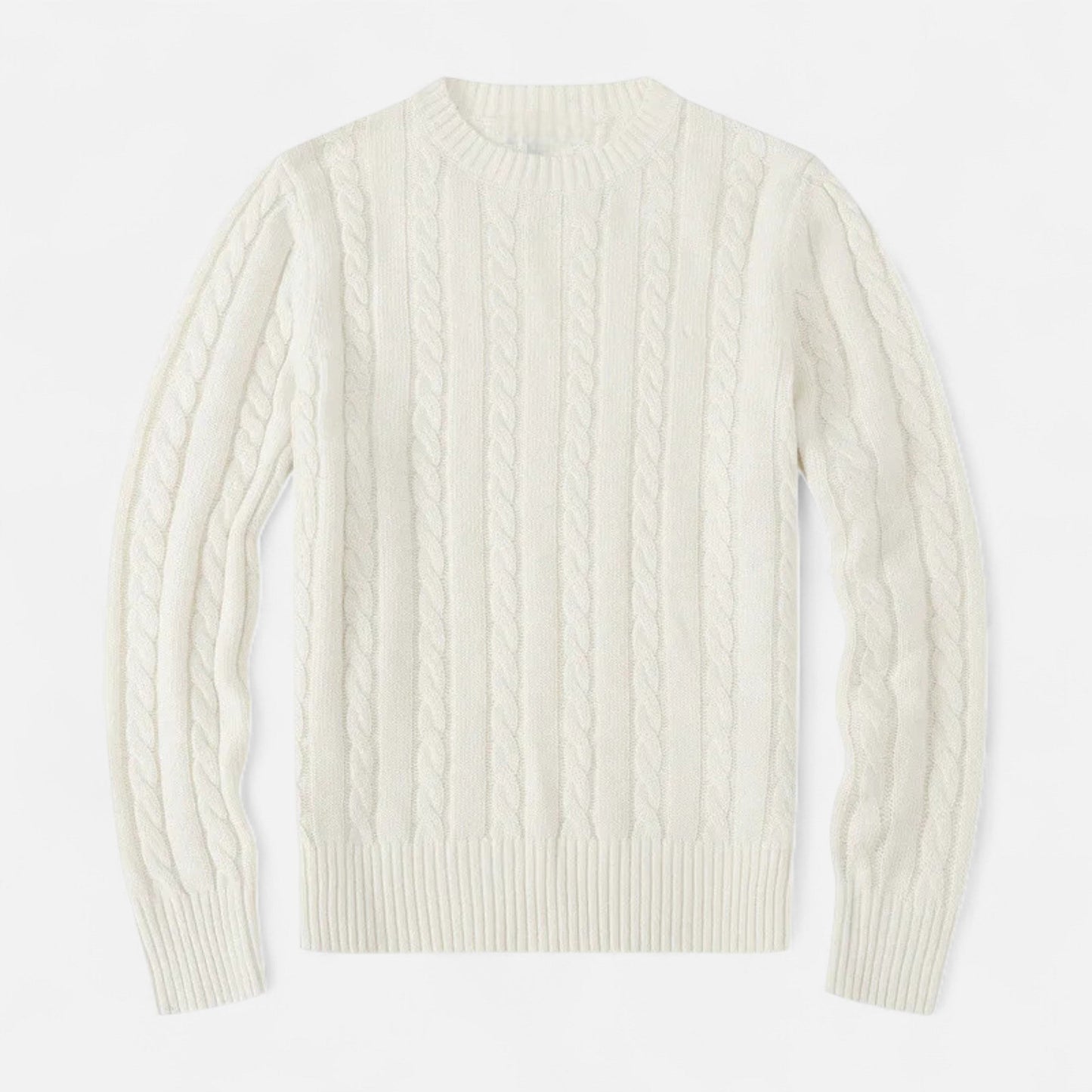 Men's Cotton Knit Sweater – Timeless Crew Neck with Modern Elegance