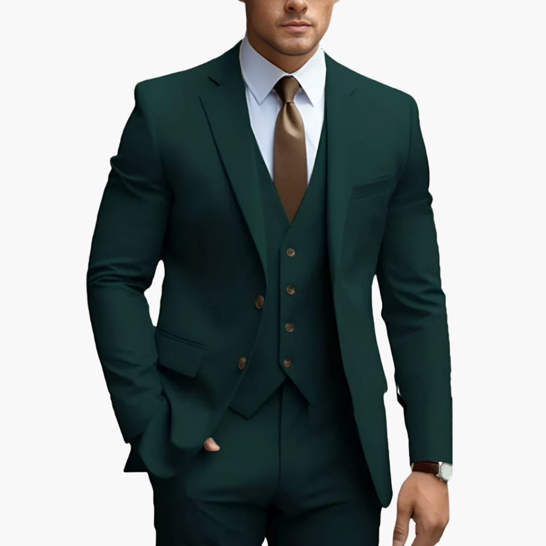 Costume élégant pour hommes avec veste, gilet et pantalon