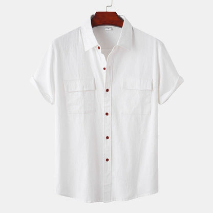 Chemises à manches courtes en lin Chemises pour hommes
