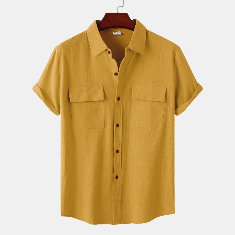 Chemises à manches courtes en lin Chemises pour hommes