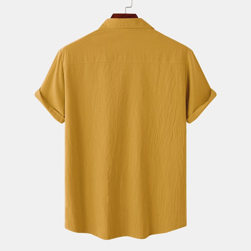 Chemises à manches courtes en lin Chemises pour hommes