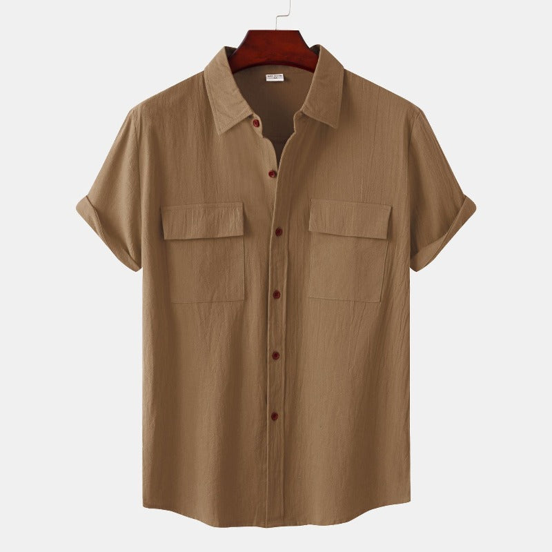 Chemises à manches courtes en lin Chemises pour hommes