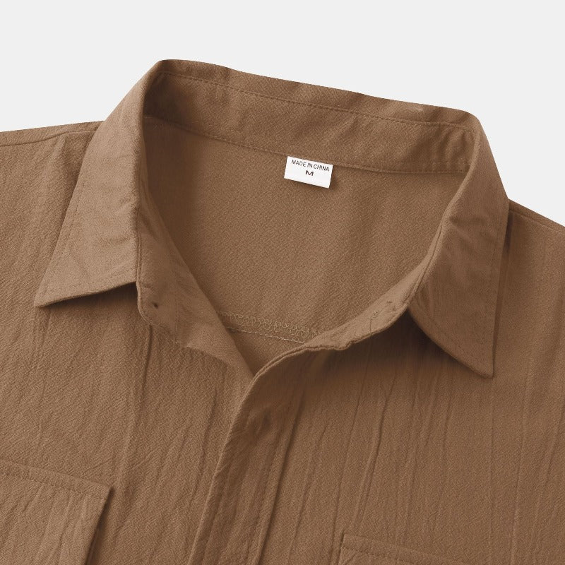 Chemises à manches courtes en lin Chemises pour hommes