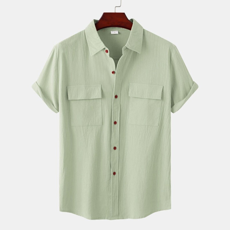 Chemises à manches courtes en lin Chemises pour hommes