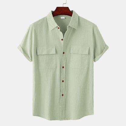 Chemises à manches courtes en lin Chemises pour hommes