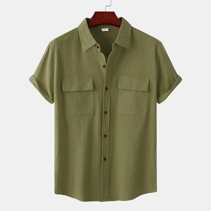 Chemises à manches courtes en lin Chemises pour hommes