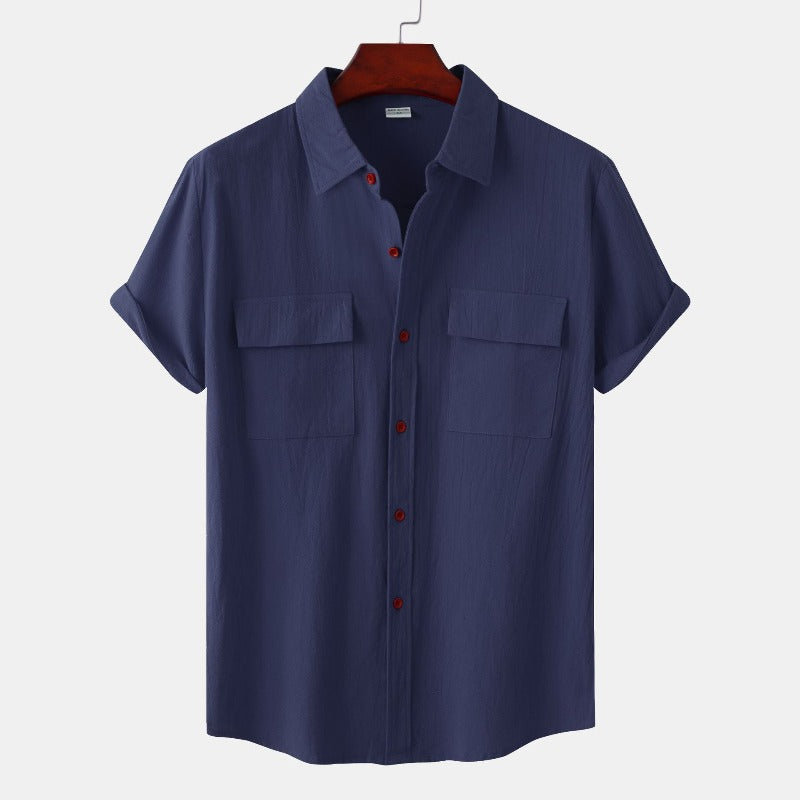 Chemises à manches courtes en lin Chemises pour hommes