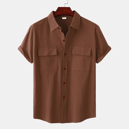 Chemises à manches courtes en lin Chemises pour hommes