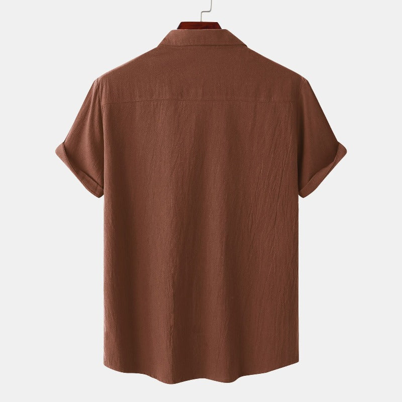 Chemises à manches courtes en lin Chemises pour hommes