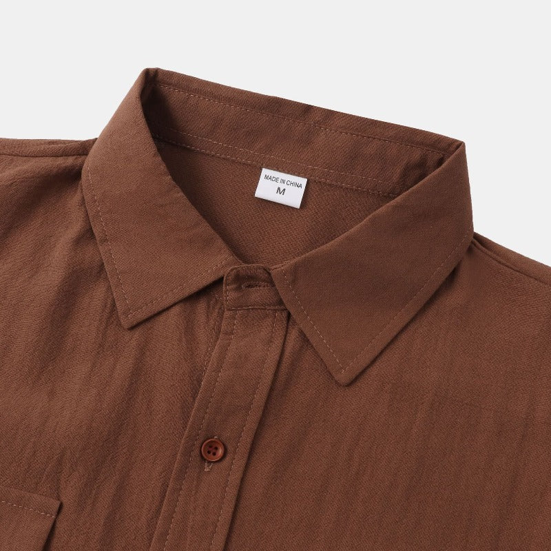 Chemises à manches courtes en lin Chemises pour hommes