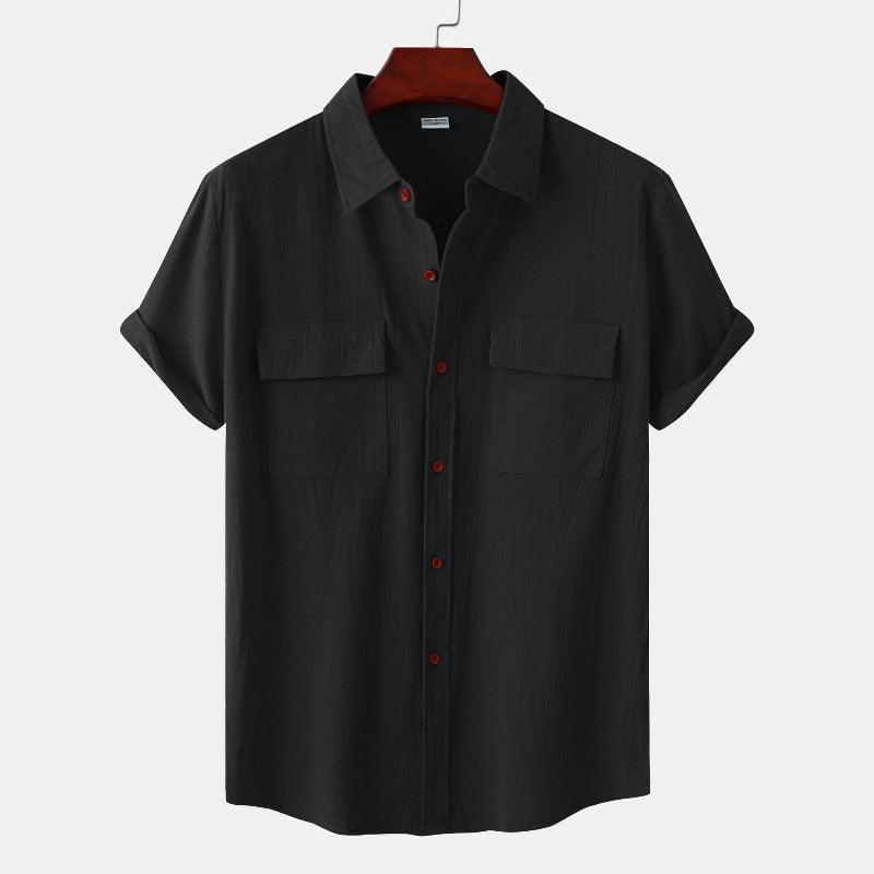 Chemises à manches courtes en lin Chemises pour hommes