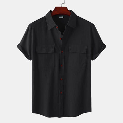 Chemises à manches courtes en lin Chemises pour hommes