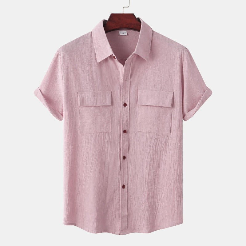 Chemises à manches courtes en lin Chemises pour hommes