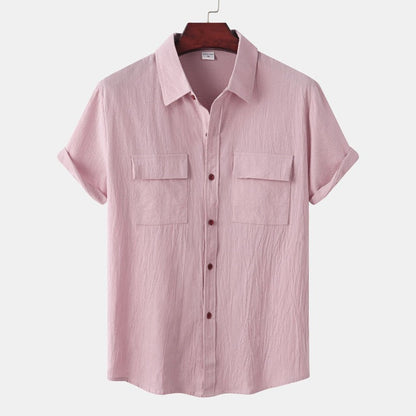 Chemises à manches courtes en lin Chemises pour hommes