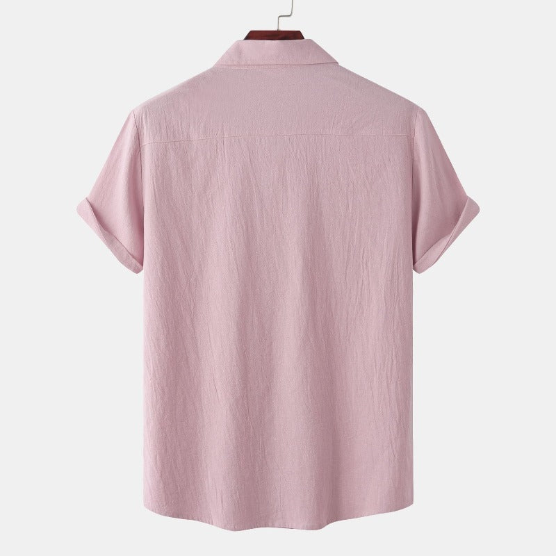 Chemises à manches courtes en lin Chemises pour hommes