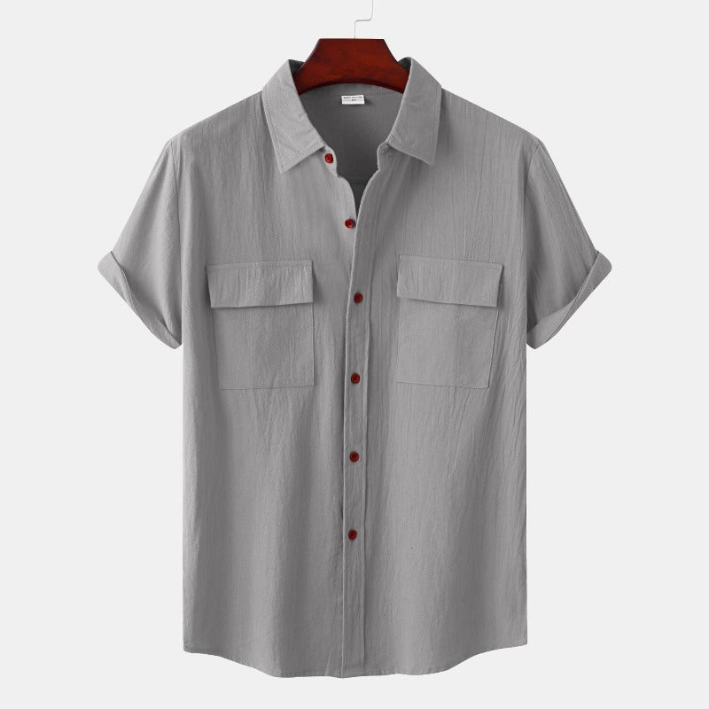 Chemises à manches courtes en lin Chemises pour hommes