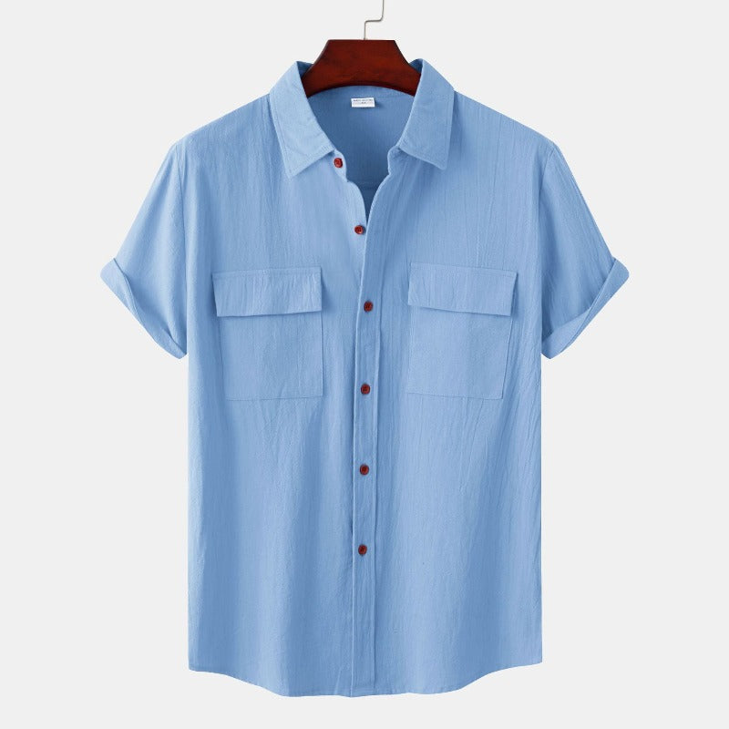 Chemises à manches courtes en lin Chemises pour hommes