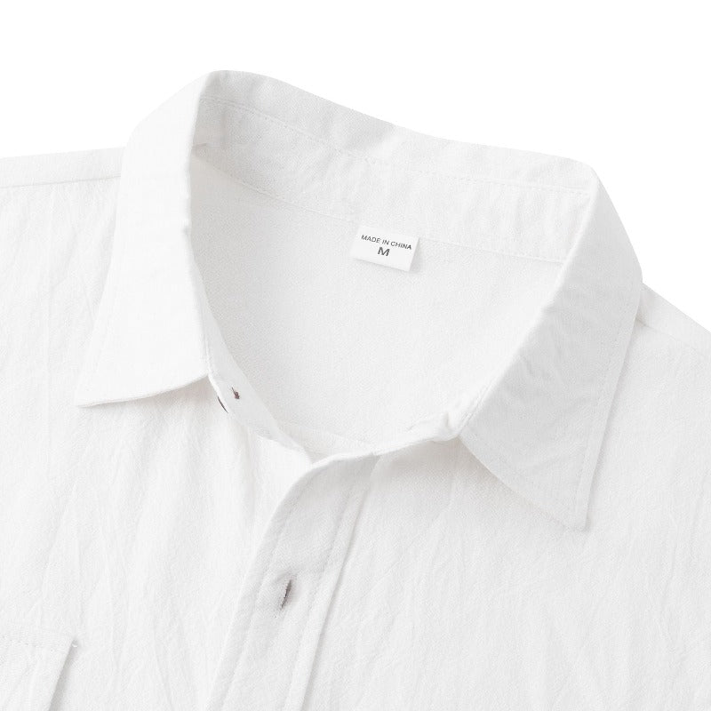 Chemises à manches courtes en lin Chemises pour hommes