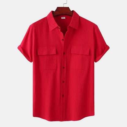 Chemises à manches courtes en lin Chemises pour hommes