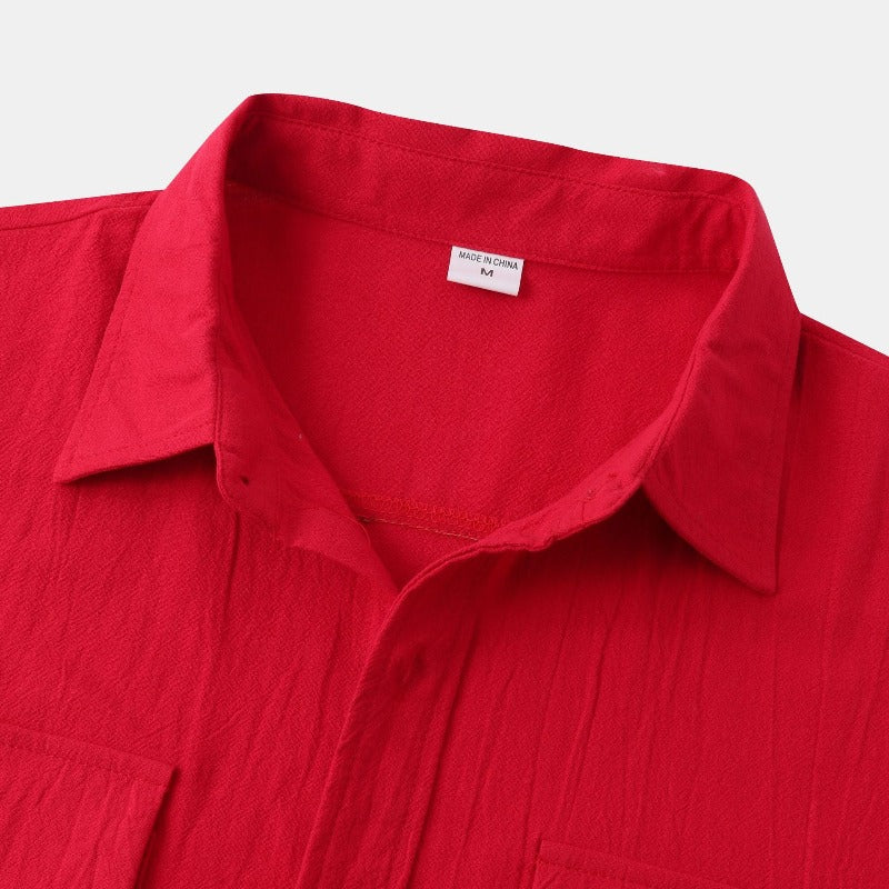 Chemises à manches courtes en lin Chemises pour hommes