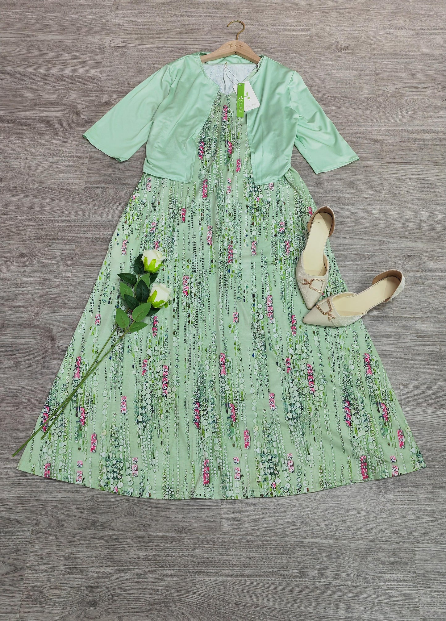 Almuth - Robe midi deux pièces à imprimé floral