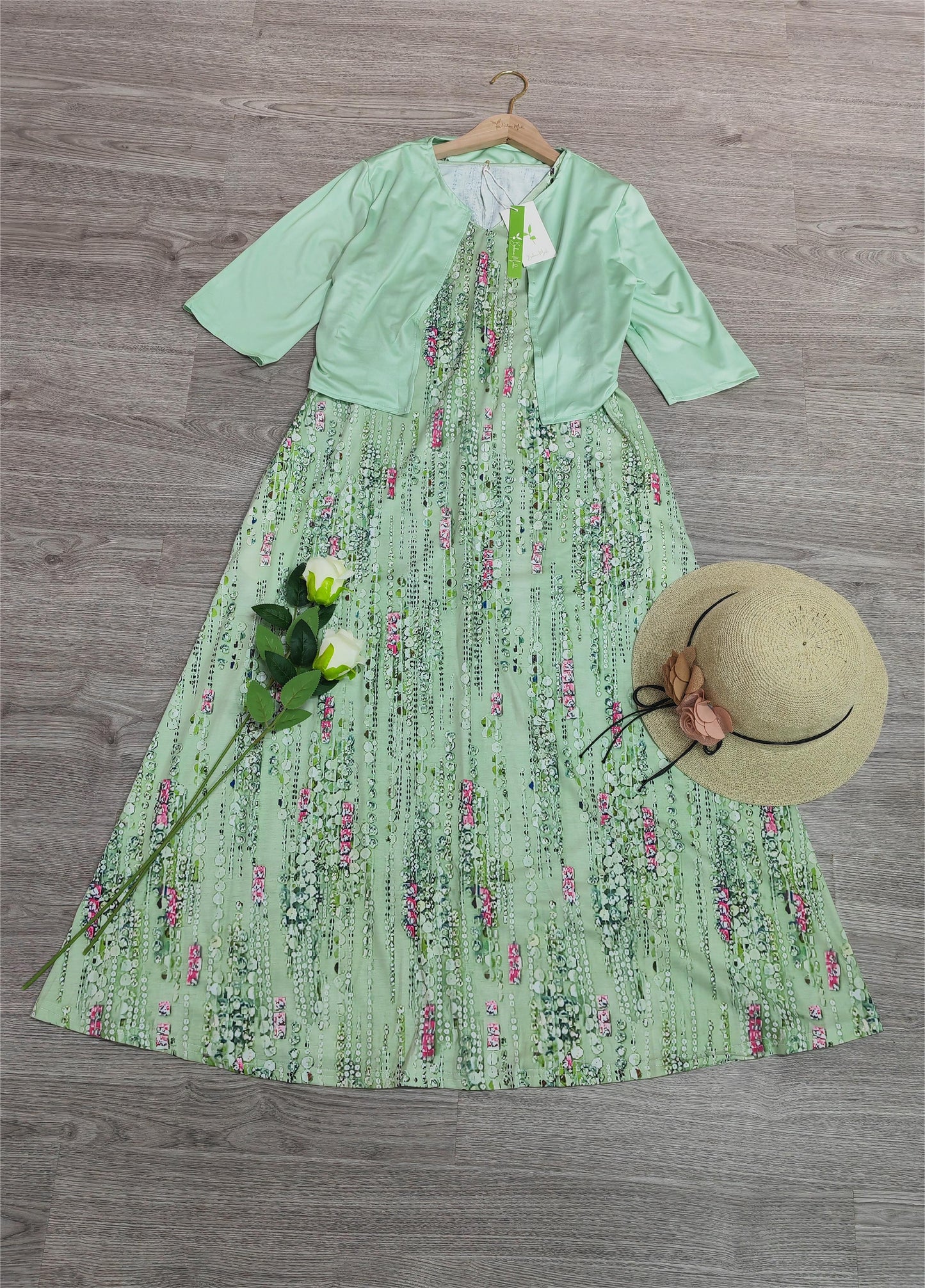Almuth - Robe midi deux pièces à imprimé floral