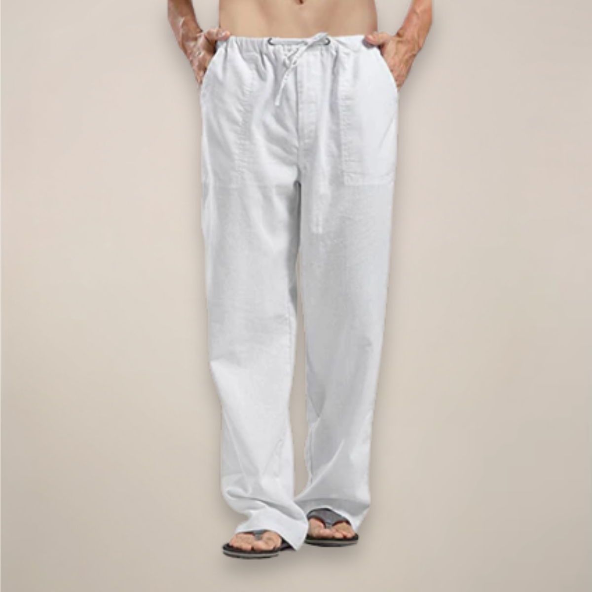 Linen pants for men – lightweight linen blend, breathable summer comfort