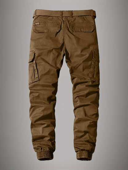Joggers cargo Paweł pour hommes - Pantalon élégant brodé à multiples poches