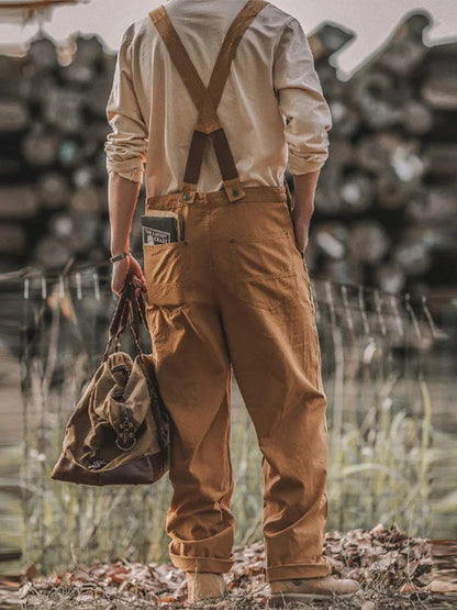 Unisex Vintage-Style Canvas Overall
