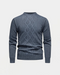 Men's Knit Sweater with Round Neck and Diamond Pattern
