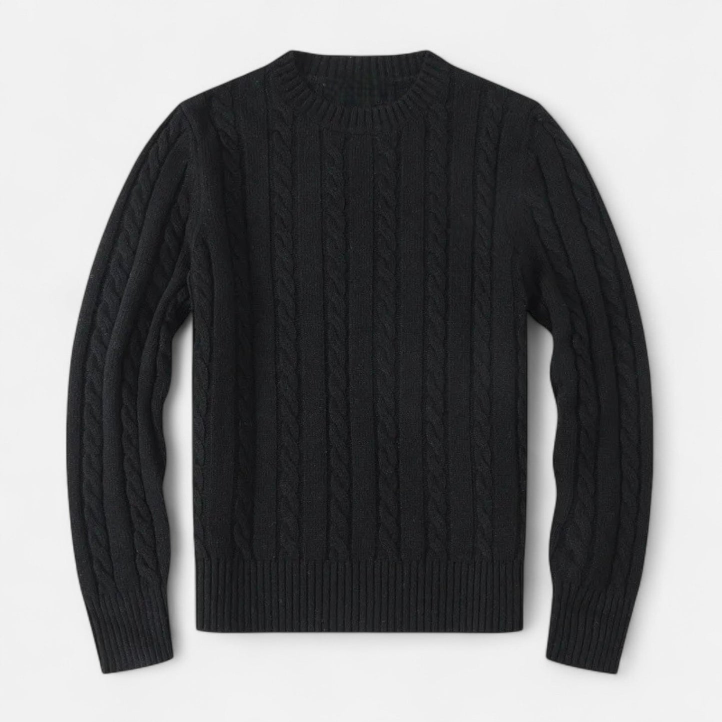 Men's Cotton Knit Sweater – Timeless Crew Neck with Modern Elegance