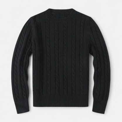 Men's Cotton Knit Sweater – Timeless Crew Neck with Modern Elegance