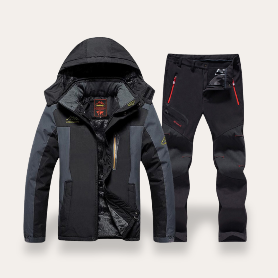 Ensemble veste d'hiver outdoor & pantalon thermique pour hommes Vêtements fonctionnels